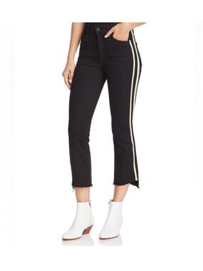 MOTHER Jeans  Insider Crop Step Fray Jeans – Guilty Racer Stripe – Size 29